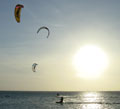 Kite Boarding at Dusk